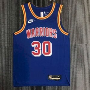 Maillot Homme Stephen Curry Blue Retro Team – Authentic Edition