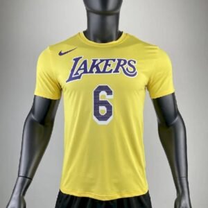 Maillot Homme LeBron James Yellow Team T-shirt