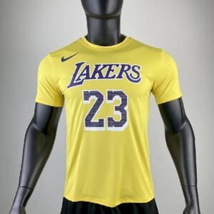 Maillot Homme LeBron James Yellow Team T-shirt
