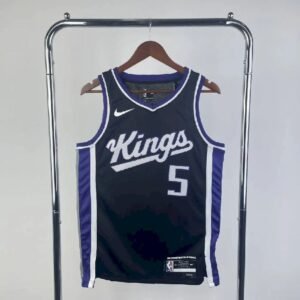 Maillot Homme De??Aaron Fox Black Away Team Jersey