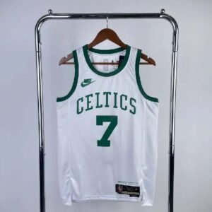 Maillot Homme Jaylen Brown White Retro Team – 75th Anniversary Edition