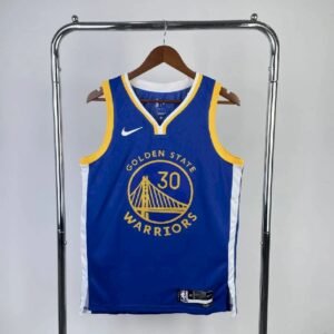 Maillot Homme Stephen Curry Blue Away Team Jersey