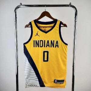 Maillot Homme 2023 Tyrese Haliburton Yellow Team Jersey – Statement Edition
