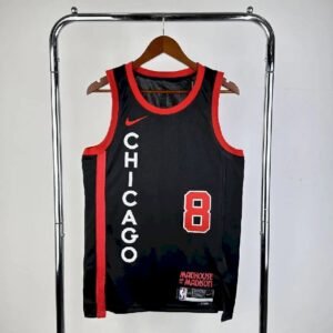 Maillot Homme 2024 Zach LaVine Black Team Jersey – City Edition