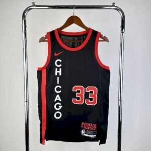 Maillot Homme 2024 Scottie Pippen Black Team Jersey – City Edition