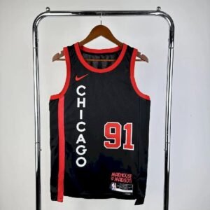 Maillot Homme 2024 Dennis Rodman Black Team Jersey – City Edition