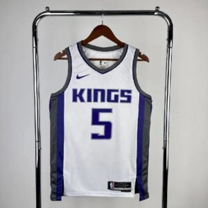 Maillot Homme 2023 De’Aaron Fox White Home Team Jersey