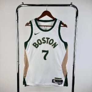 Maillot Homme 2024 Jaylen Brown White Team Jersey – City Edition