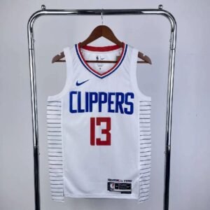 Maillot Homme 2023 Paul George White Home Team Jersey