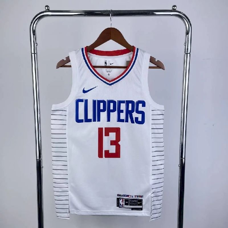 Maillot Homme 2023 Paul George White Home Team Jersey