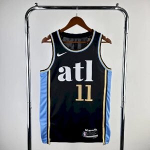 Maillot Homme 2024 Trae Young Black Team Jersey – City Edition