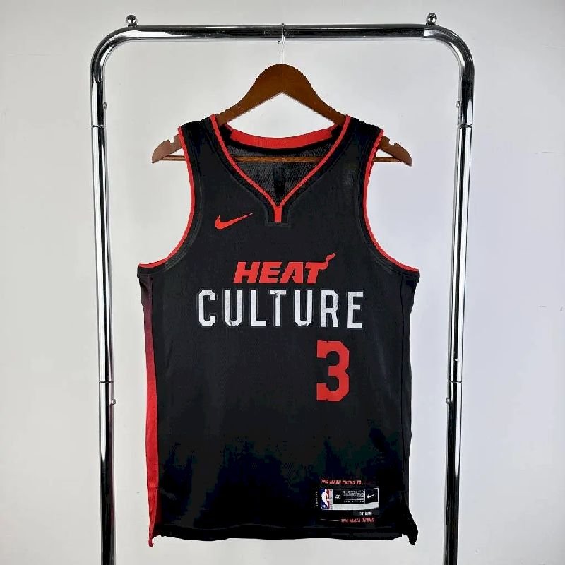 Maillot Homme 2024 Dwyane Wade Black Team Jersey – City Edition
