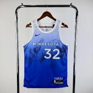 Maillot Homme 2024 Karl-Anthony Towns Blue Team Jersey – City Edition
