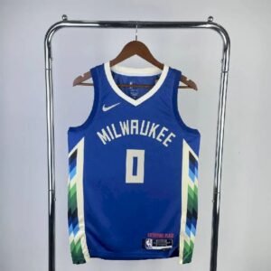 Maillot Homme 2023 Damian Lillard Blue Team Jersey – City Edition