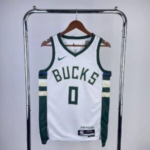 Maillot Homme 2023 Damian Lillard White Home Team Jersey