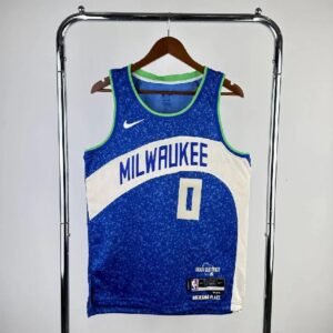 Maillot Homme 2024 Damian Lillard Blue Team Jersey – City Edition