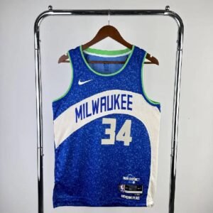 Maillot Homme 2024 Giannis Antetokounmpo Blue Team Jersey – City Edition