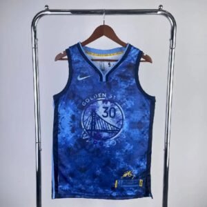 Maillot Homme 2024 Stephen Curry Blue Team Jersey