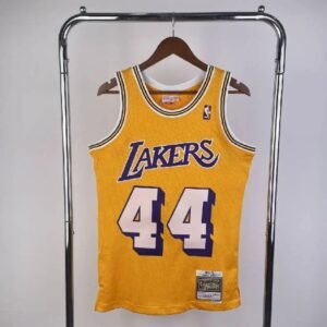 Maillot Homme M&N 1971/72 Jerry West Yellow Retro Jersey