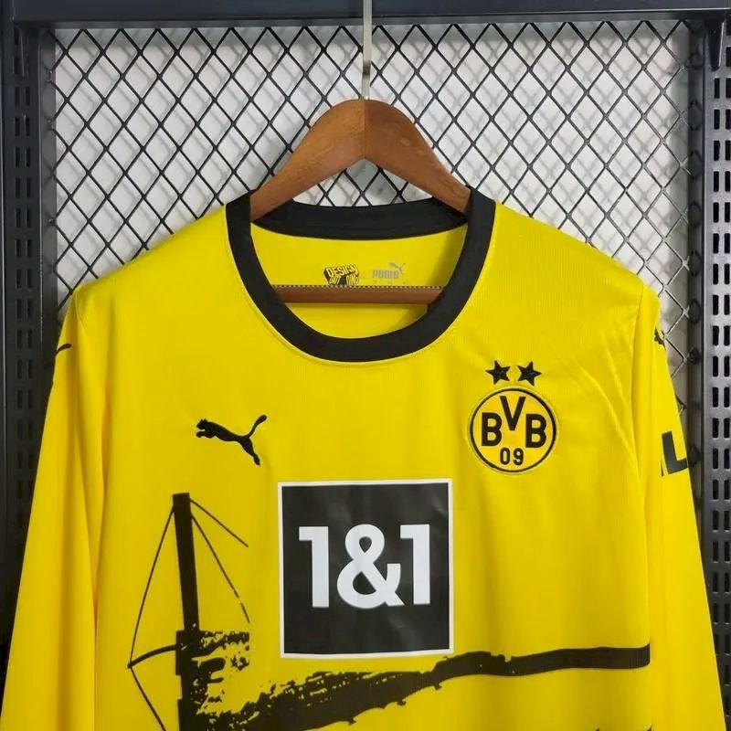 Maillot Homme Borussia Dortmund 2023/24 Domicile Manches Longues – Image 2