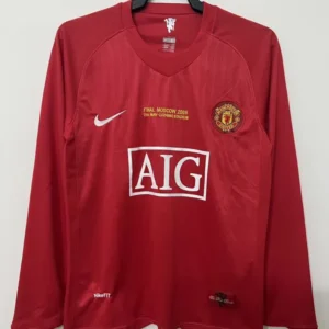 Retro Manchester United 2007/08 Home UCL Long Sleeve