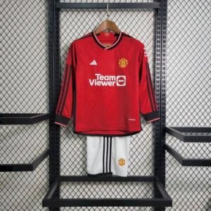 Kit Enfant Manchester United 2023/24 Domicile Manches Longues Kit