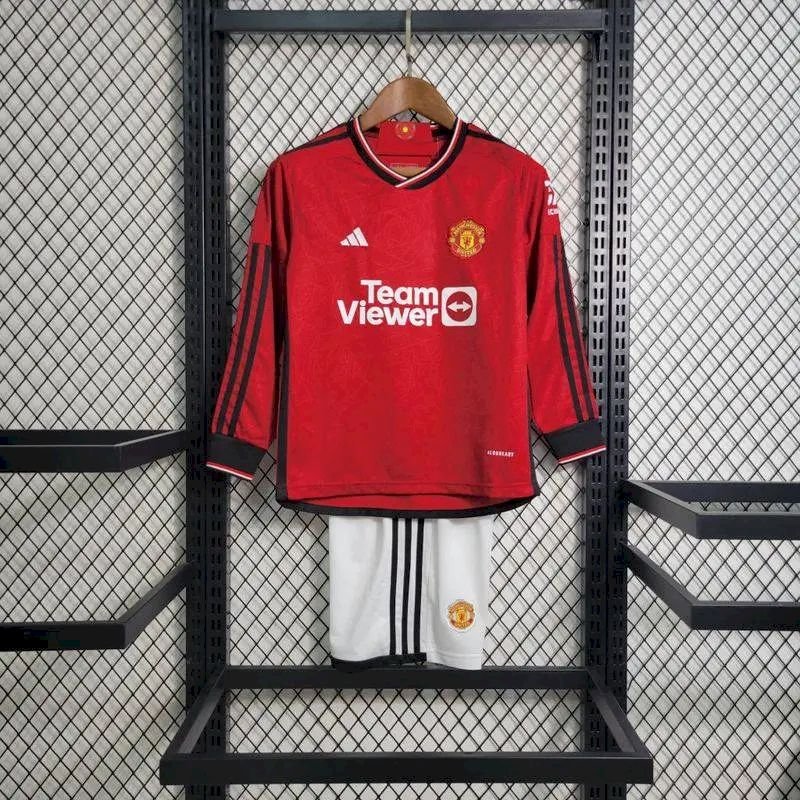 Kit Enfant Manchester United 2023/24 Domicile Manches Longues Kit