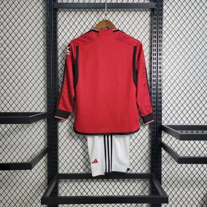 Kit Enfant Manchester United 2023/24 Domicile Manches Longues Kit – Image 5