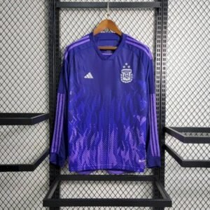 Maillot Homme Argentine 2022/23 Extérieur 3-Stars Manches Longues