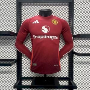 Maillot Homme Manchester United 2024/25 Domicile Manches Longues Version Joueur