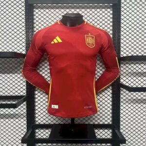 Maillot Homme Espagne 2024/25 Domicile Manches Longues Version Joueur