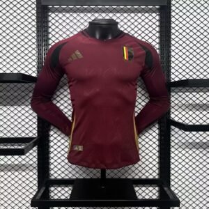 Maillot Homme Belgique 2024/25 Domicile Manches Longues Version Joueur