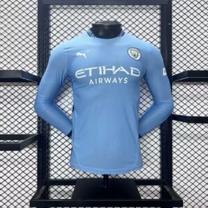 Maillot Homme Manchester City 2024/25 Domicile Manches Longues Version Joueur