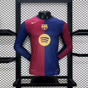 Maillot Homme Barcelona 2024/25 Domicile Manches Longues Version Joueur