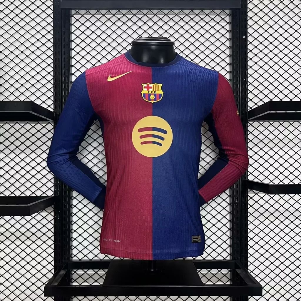 Maillot Homme Barcelona 2024/25 Domicile Manches Longues Version Joueur