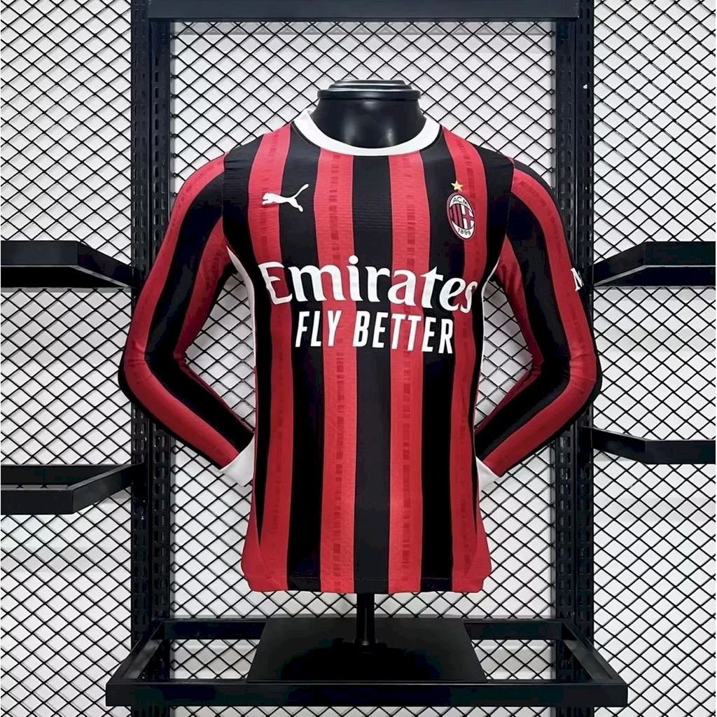 Maillot Homme AC Milan 2024/25 Domicile Manches Longues Version Joueur