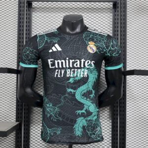 Maillot Homme Real Madrid 2025/26 Black Green Dragon Edition Version Joueur