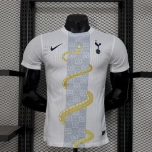 Maillot Homme Tottenham Hotspur 2025/26 White Gold Snake Edition Version Joueur