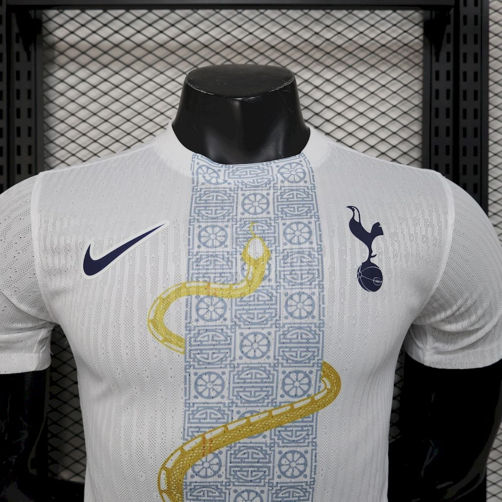 Maillot Homme Tottenham Hotspur 2025/26 White Gold Snake Edition Version Joueur – Image 4