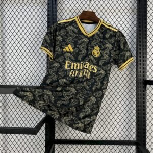 Maillot Homme Real Madrid 2025/26 Black Golden Dragon Edition