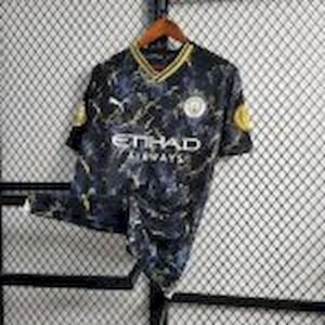 Maillot Homme Manchester City 2023/24 Black Gold