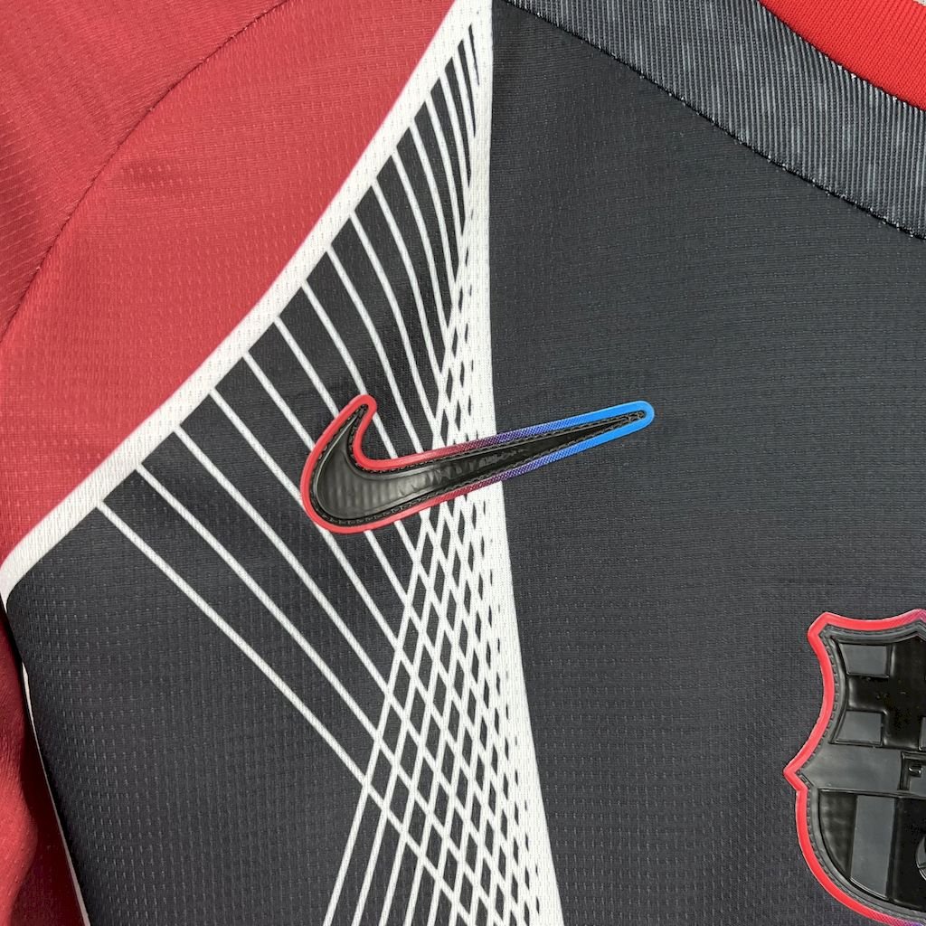 Maillot Homme Barcelona 2025/26 Black and red (With Champions League) – Image 5