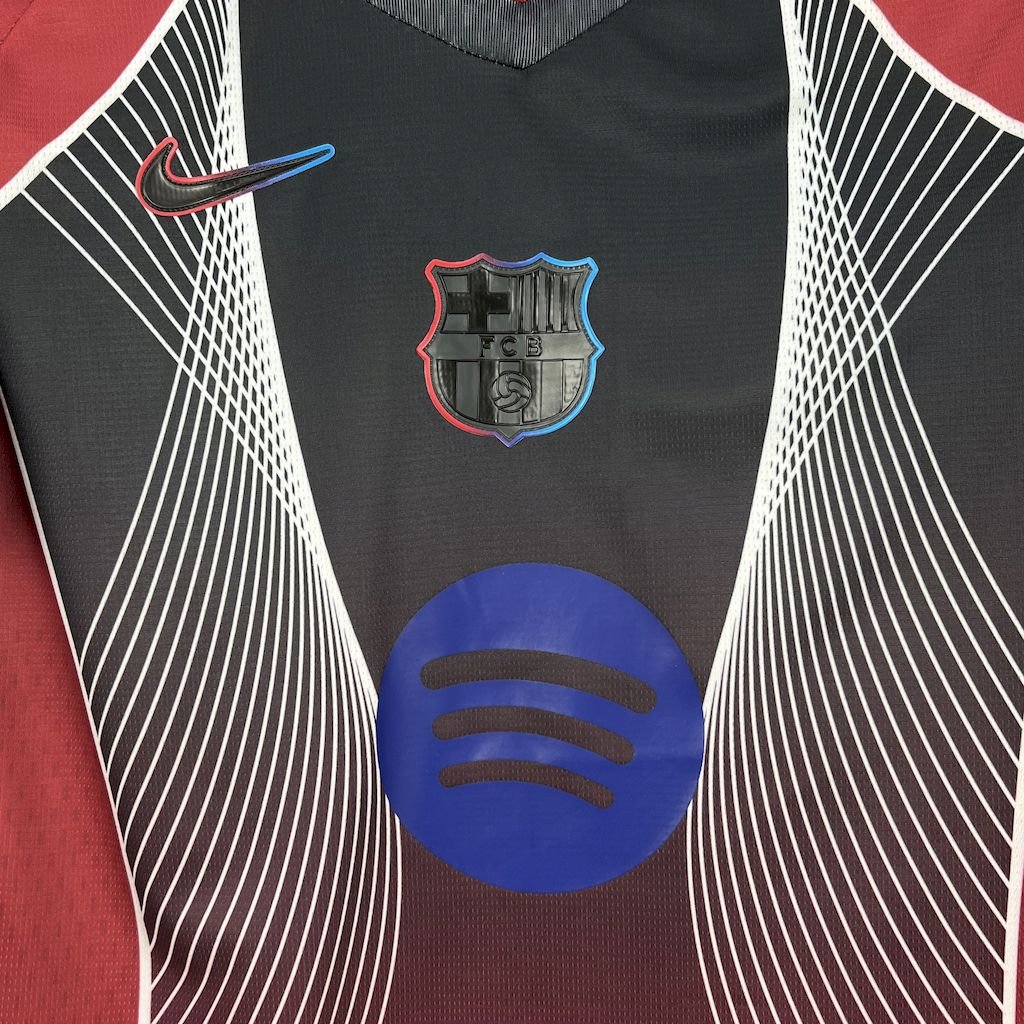 Maillot Homme Barcelona 2025/26 Black and red (With Champions League) – Image 4