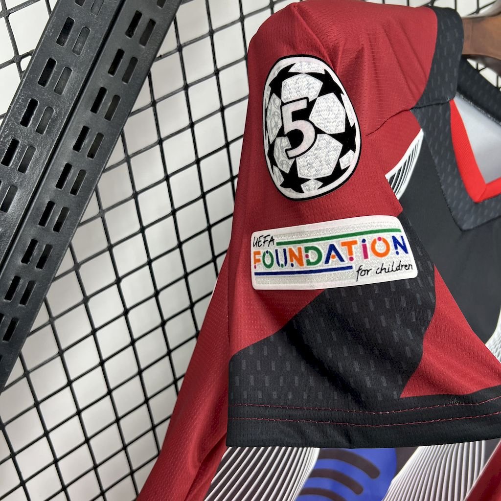 Maillot Homme Barcelona 2025/26 Black and red (With Champions League) – Image 3