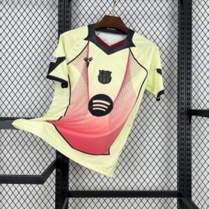 Maillot Homme Barcelona 2025/26 yellow pink (With Champions League)