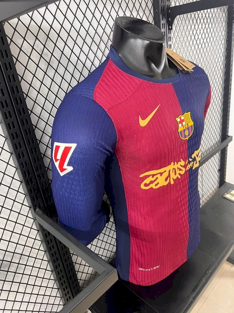 Maillot Homme Barcelona 2024/25 Travis Scott Edition Domicile Manches Longues Version Joueur – Image 4