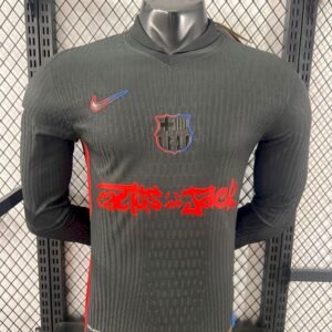 Maillot Homme Barcelona 2024/25 Travis Scott Edition Extérieur Manches Longues Version Joueur