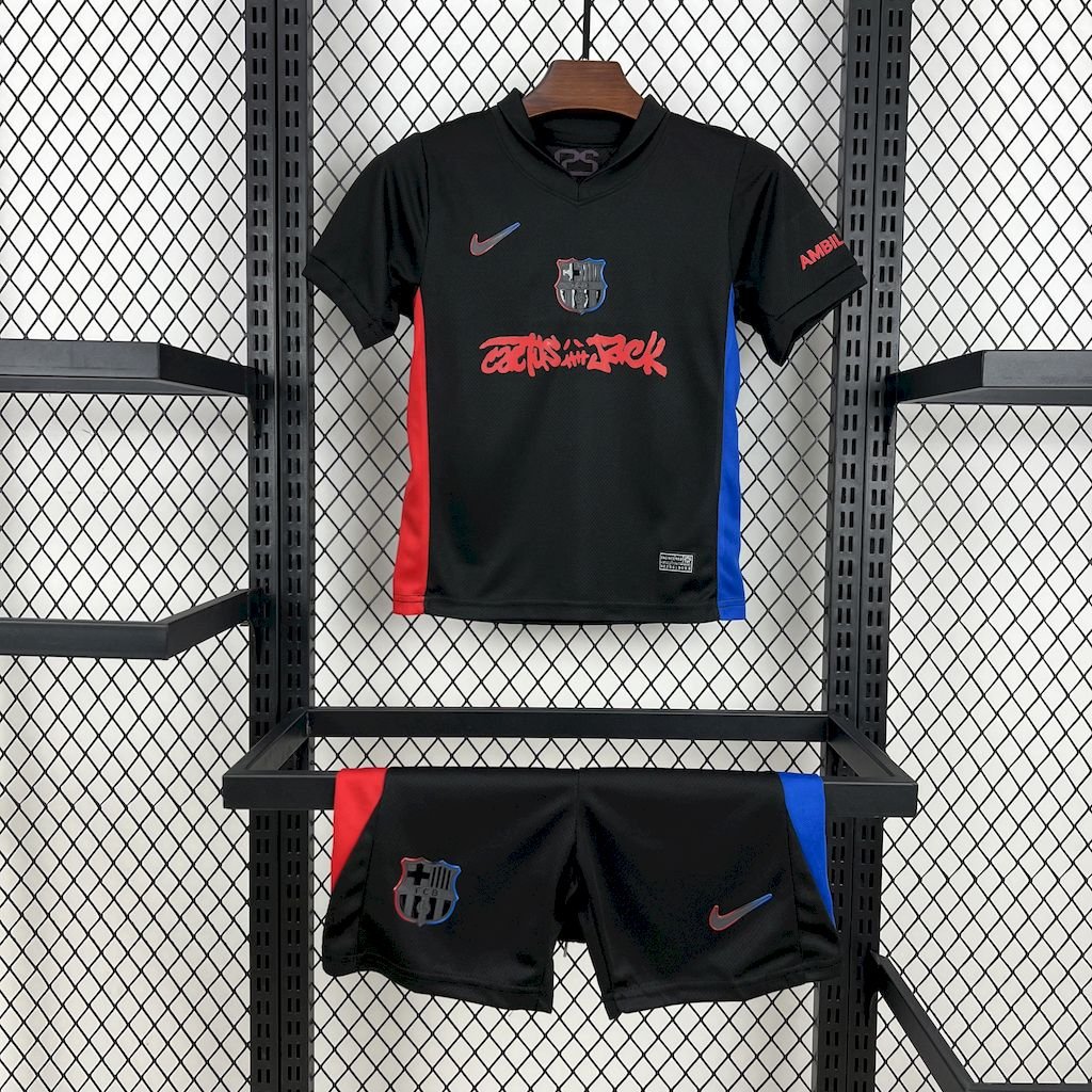 Kit Enfant Barcelona 2024/25 Extérieur Travis Scott Edition Kit