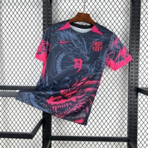Maillot Homme Barcelona 2025/26 Black-Red Dragon Edition