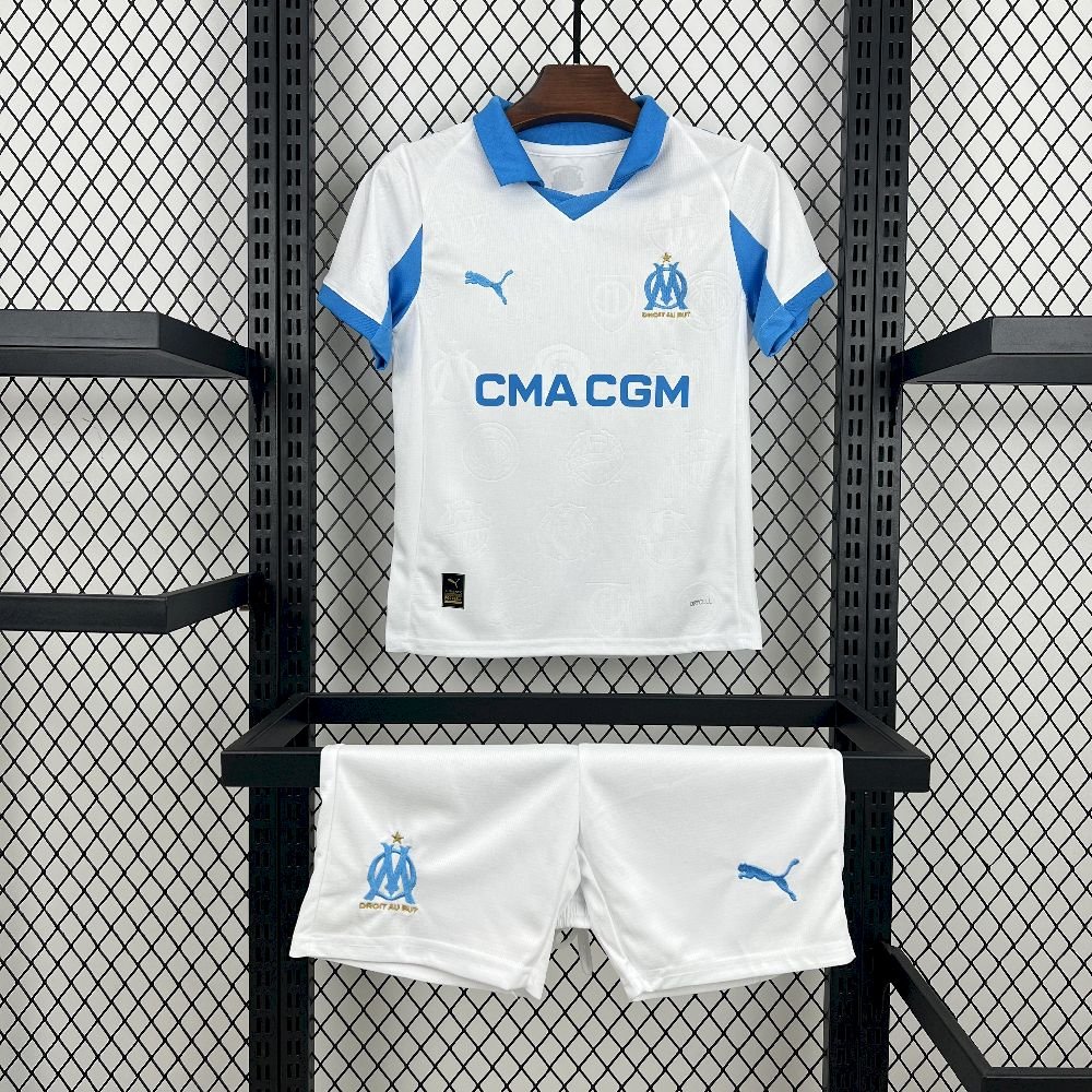 Kit Enfant Olympique Marseille 2025/26 Domicile